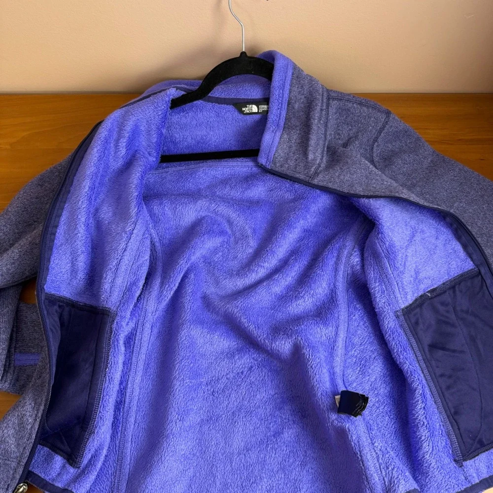The‎ North Face Womens Fleece Full Zip Jacket Sweater Blue S/P Small